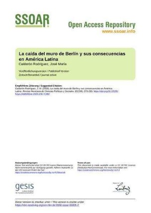 La caída del muro de Berlín y sus consecuencias en América Latina