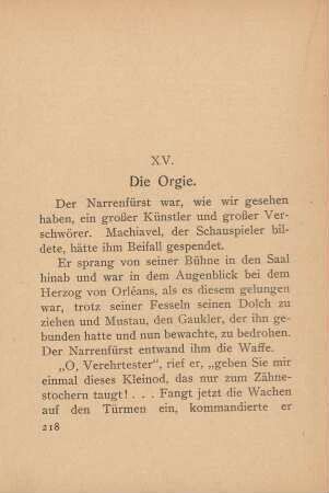 XV. Die Orgie