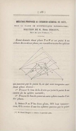 Question proposée au concours général de 1877.