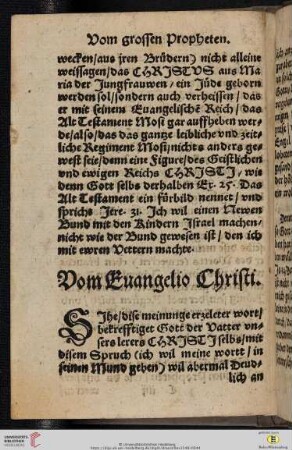 Vom Euangelio Christi