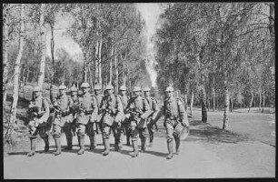 Dresden. Infanterie auf dem Marsch