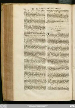 Cap. XIV. An ex Versionibus oriantur Schismata.