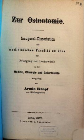 Zur Osteotomie