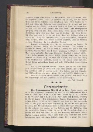 Literaturbericht