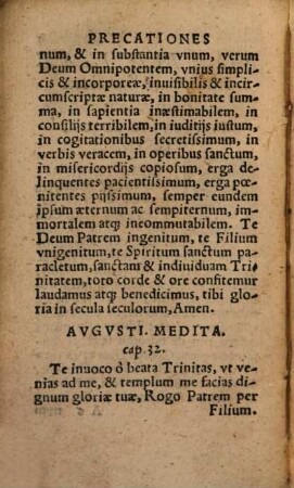Precationes : Ex Veteribvs Orthodoxis Doctoribus. Ex Ecclesiae Hymnis & Canticis. Ex Psalmis deniq[ue] Dauidis collectae, & in certos locos digestae