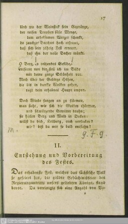 II. Entstehung und Vorbereitung des Festes