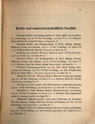 Vorlesungsverzeichnis. 1867, 1867. SS