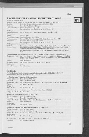 Fachbereich Evangelische Theologie