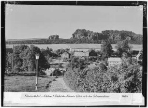 Reinhardtsdorf-Schöna Blick nach den Schrammsteinen