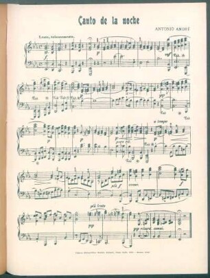 Canto de la noche - [Partitura] : Lento, solennemente