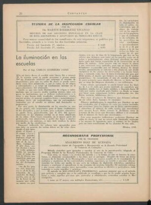 La iluminación en las escuelas