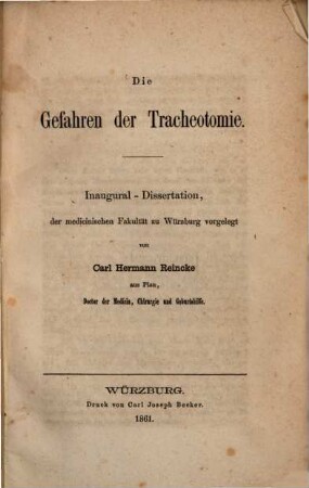 Die Gefahren der Tracheotomie