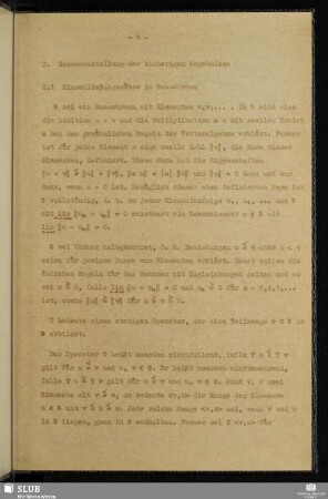 2. Zusammenstellung der bisherigen Ergebnisse