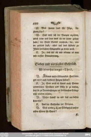 Sieben und vierzigstes Gespräch.