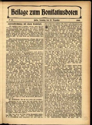 Zweite Ausgabe vom Sonntag, den 27. Dezember 1903.