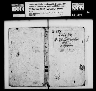 Unterbalbach: Lagerbuch von Holzbronn
