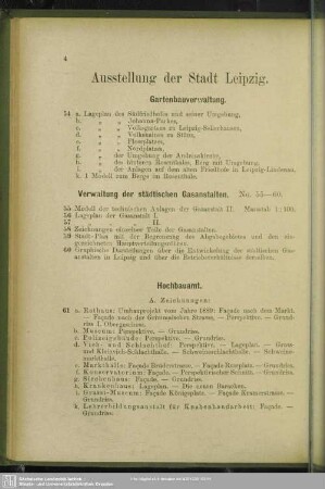 Ausstellung der Stadt Leipzig