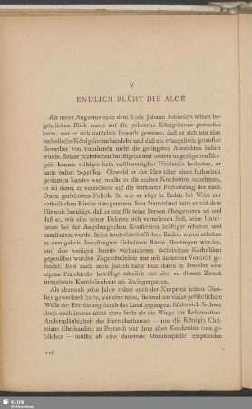 V. Endlich Blüht Die Aloë