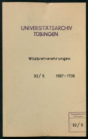 32/5 [Nr. 1-2]: Verehrung eines Hirsches an Dr. iur. Chilian Vogler in Esslingen.