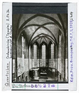 Quartschen (Chwarszany): Templerkirche, Blick in den Chor