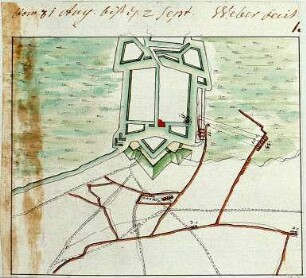 WHK 16 Spanischer Sukzessionskrieg 1701-1713 bis zum Frieden von Rastatt: Plan der Angriffe auf Bouchain, 30. August bis 2. September 1711