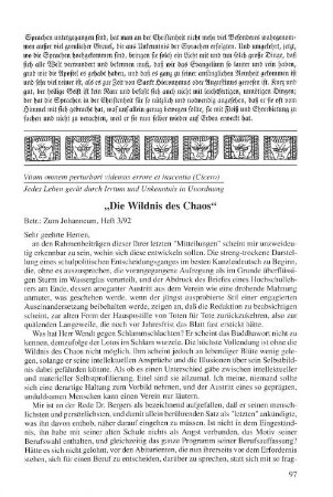 "Die Wildnis des Chaos"