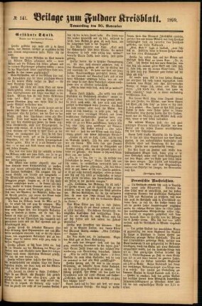 Zweite Ausgabe vom Donnerstag, den 30. November 1899.