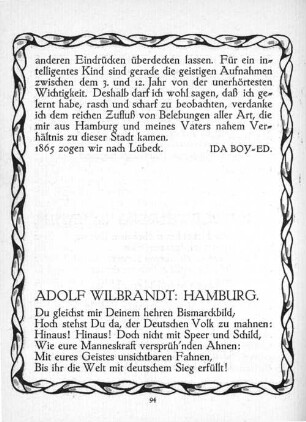 Adolf Wilbrandt: Hamburg