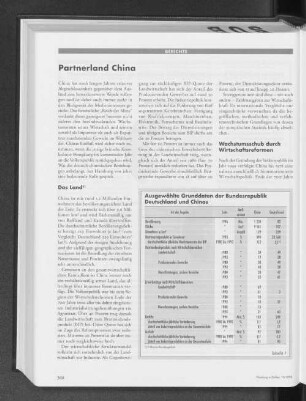 Ausgewählte Grunddaten der Bundesrepublik Deutschland und Chinas