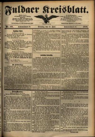 Ausgabe vom Dienstag, den 13. Juni 1905.