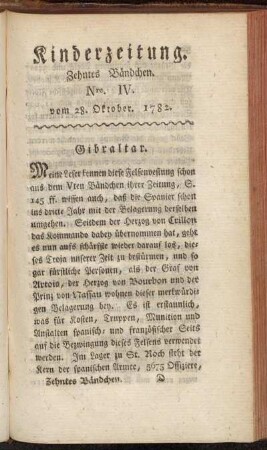 Nro. IV. vom 28. October 1782