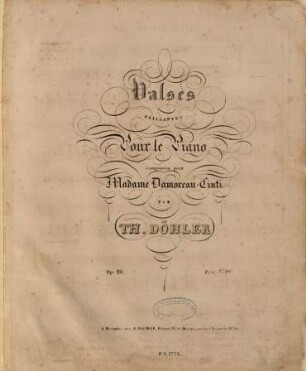 Valses brillantes : pour le piano ; op. 26