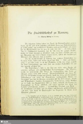 Die Stadtbibliothek zu Kamenz