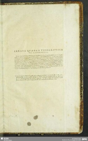 Errata Quaedam Typographica Sic Corrigantur