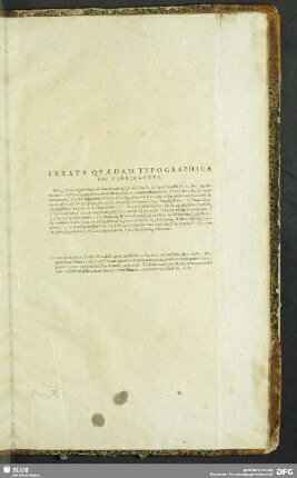Errata Quaedam Typographica Sic Corrigantur