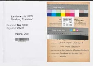 Entnazifizierung Otto Hucke, geb. 19.05.1879 ()