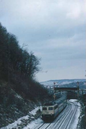Gäubahn Stuttgart Süd Lok 110 295 D383 S-Mailand Einfahrsignal Stuttgart-West Wegbrücke 9039