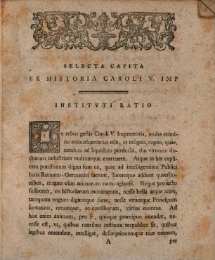 Selecta Capita Ex Historia Caroli V. Imp