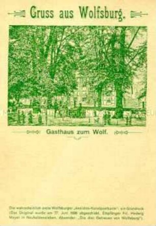 Postkarte aus Wolfsburg (Nachdruck)