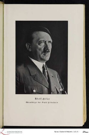 Adolf Hitler Ehrenbürger der Stadt Hildesheim
