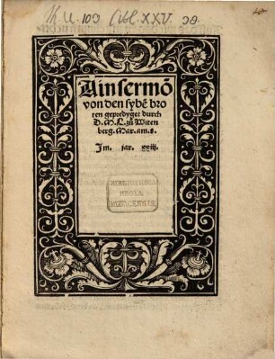 Ain sermo[n] von den sybe[n] broten