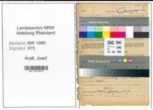 Entnazifizierung Josef Kraft , geb. 22.03.1908 (Stadtbaumeister)