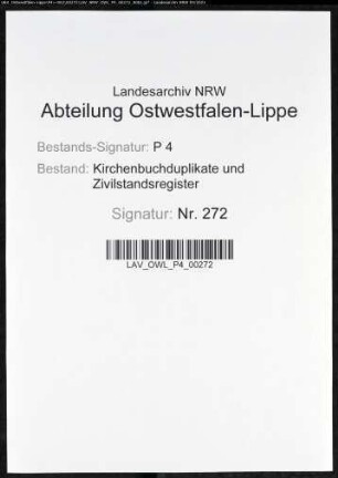 Zivilstandsregister der Munizipalität Witten, Stadt (H 1812). (Gemeinde: Zivilstandsregister)