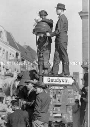 Zuschauer bei einem Radrennen