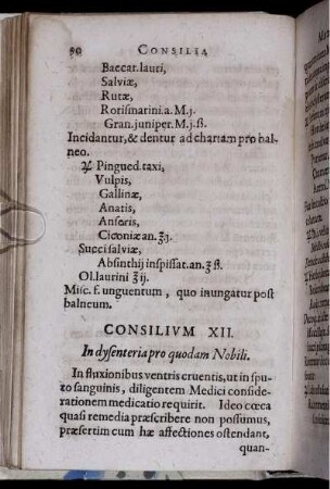 Consilium XII. In dysenteria pro quodam Nobili