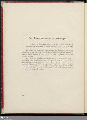 Zur Literatur wäre nachzutragen: