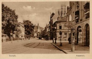 Postkartenalbum mit Motiven von Durlach. "Durlach. Hauptstraße."