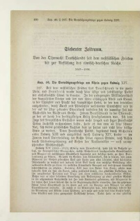 Siebenter Zeitraum. Von der Ohnmacht Deutschlands seit dem westfälischen Frieden bis zur Auflösung des römisch-deutschen Reichs. 1648-1806