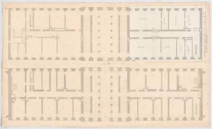 Fischer, Carl von; München; Marstall und Pagerie - 1. Variante - Pagerie (Grundriss)