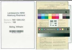 Entnazifizierung Wilhelm Beling , geb. 14.01.1887 (Gerichtsrat)